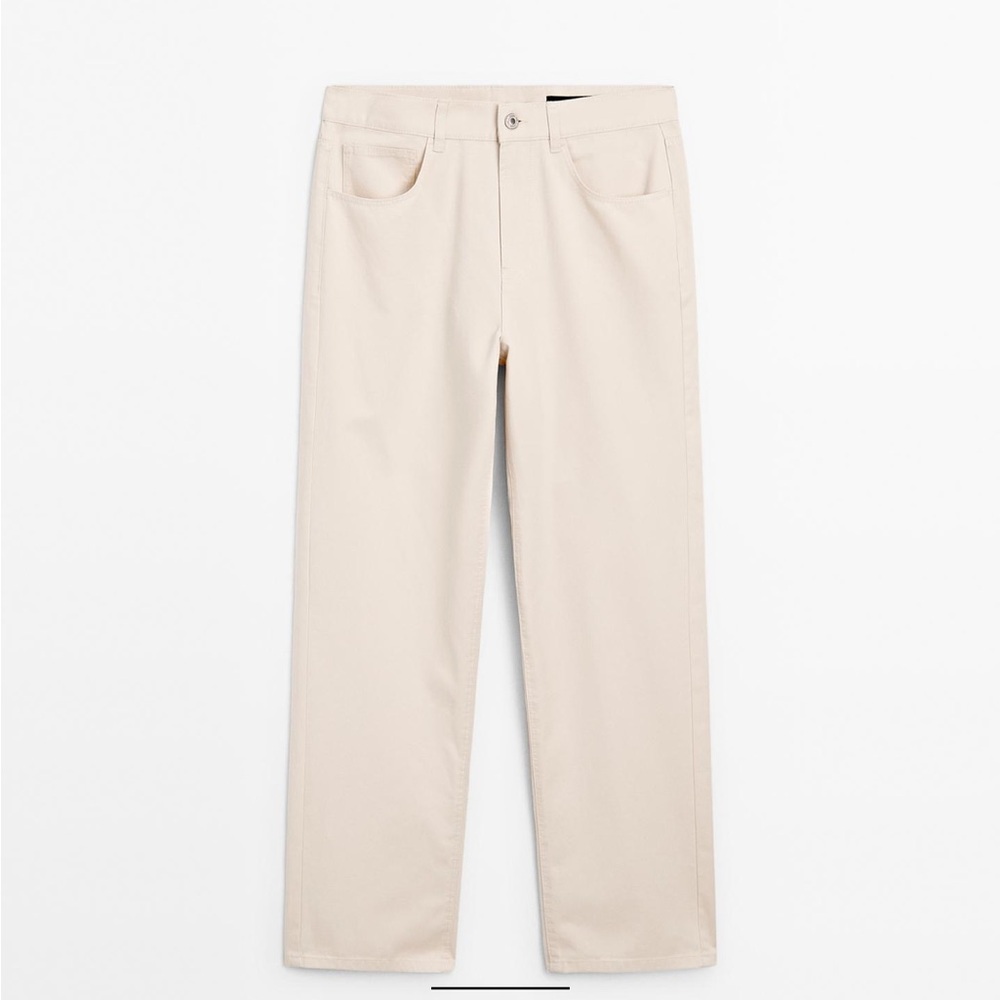Massimo Dutti Light Khaki Trousers